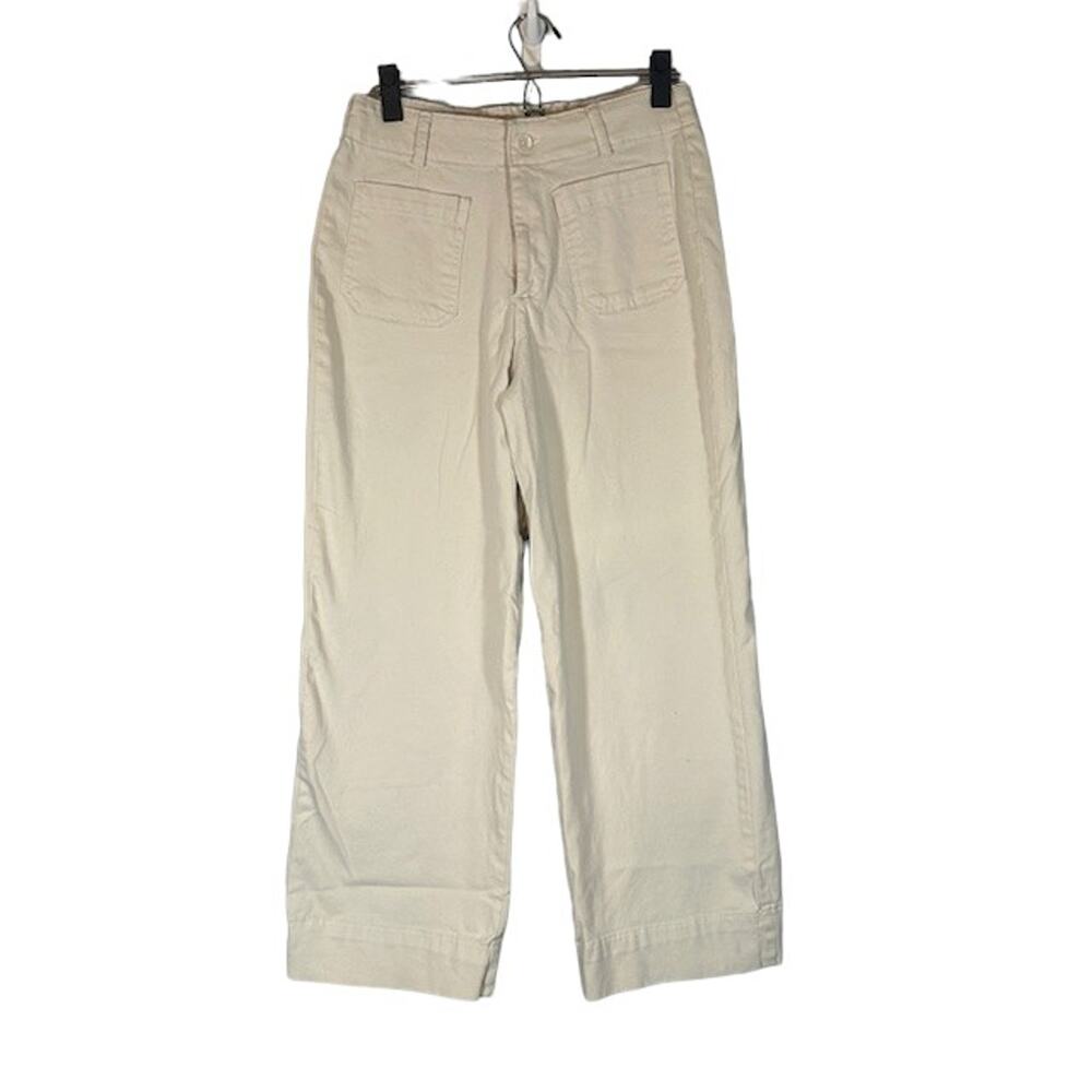 Bagatelle Cream Cotton Blend Wide Leg Casual Pants Women Sz 6